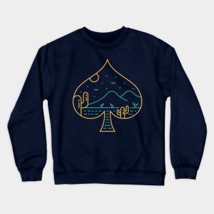 Playing Card Spade Symbol of Nature Crewneck Sweatshirt